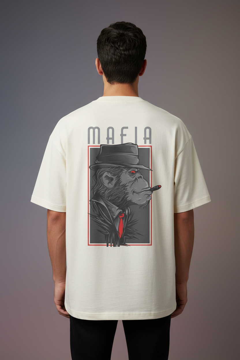 Men’s Premium Oversized T-Shirt Mafia Print