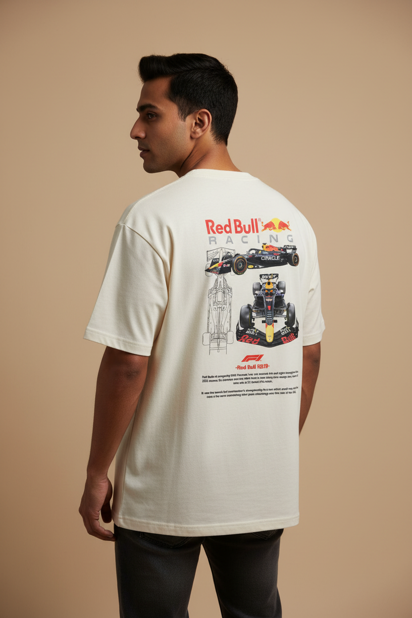 Men's Oversized T-Shirt Red Bull Racing Print