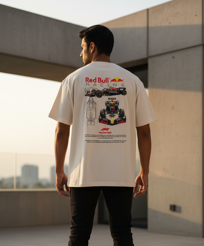 Men's Oversized T-Shirt Red Bull Racing Print