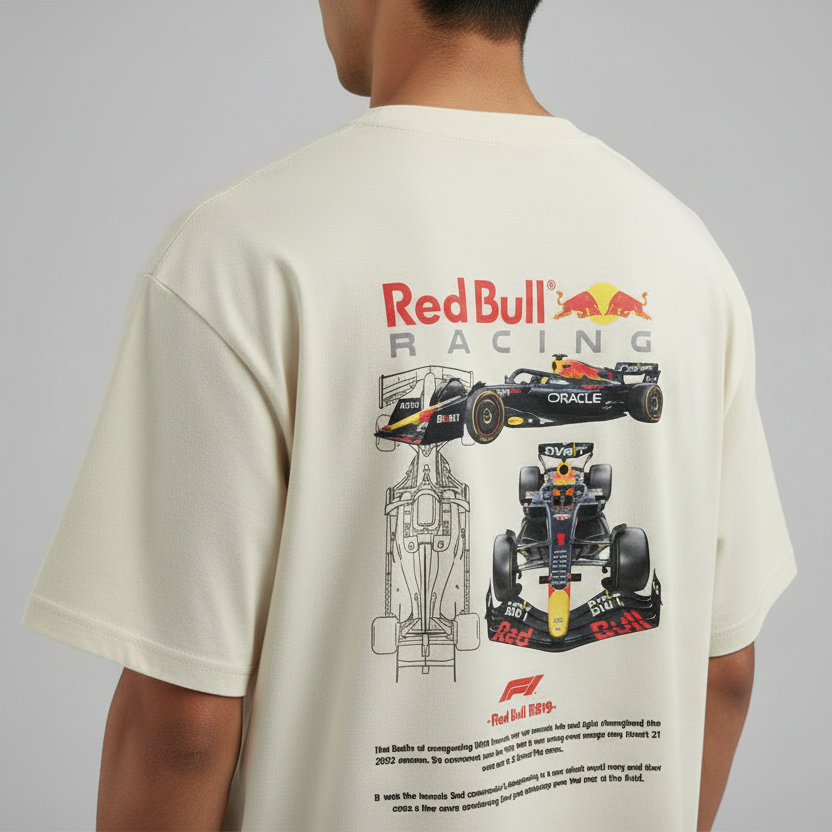 Men's Oversized T-Shirt Red Bull Racing Print