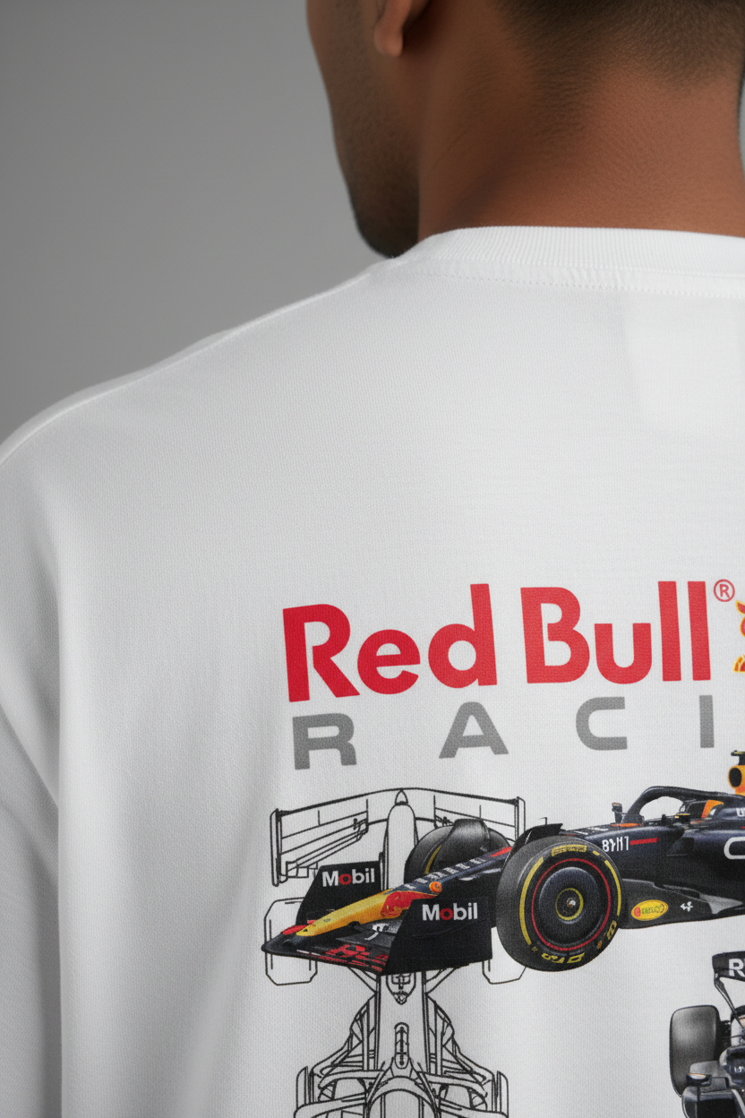 Men's Oversized T-Shirt Red Bull Racing Print