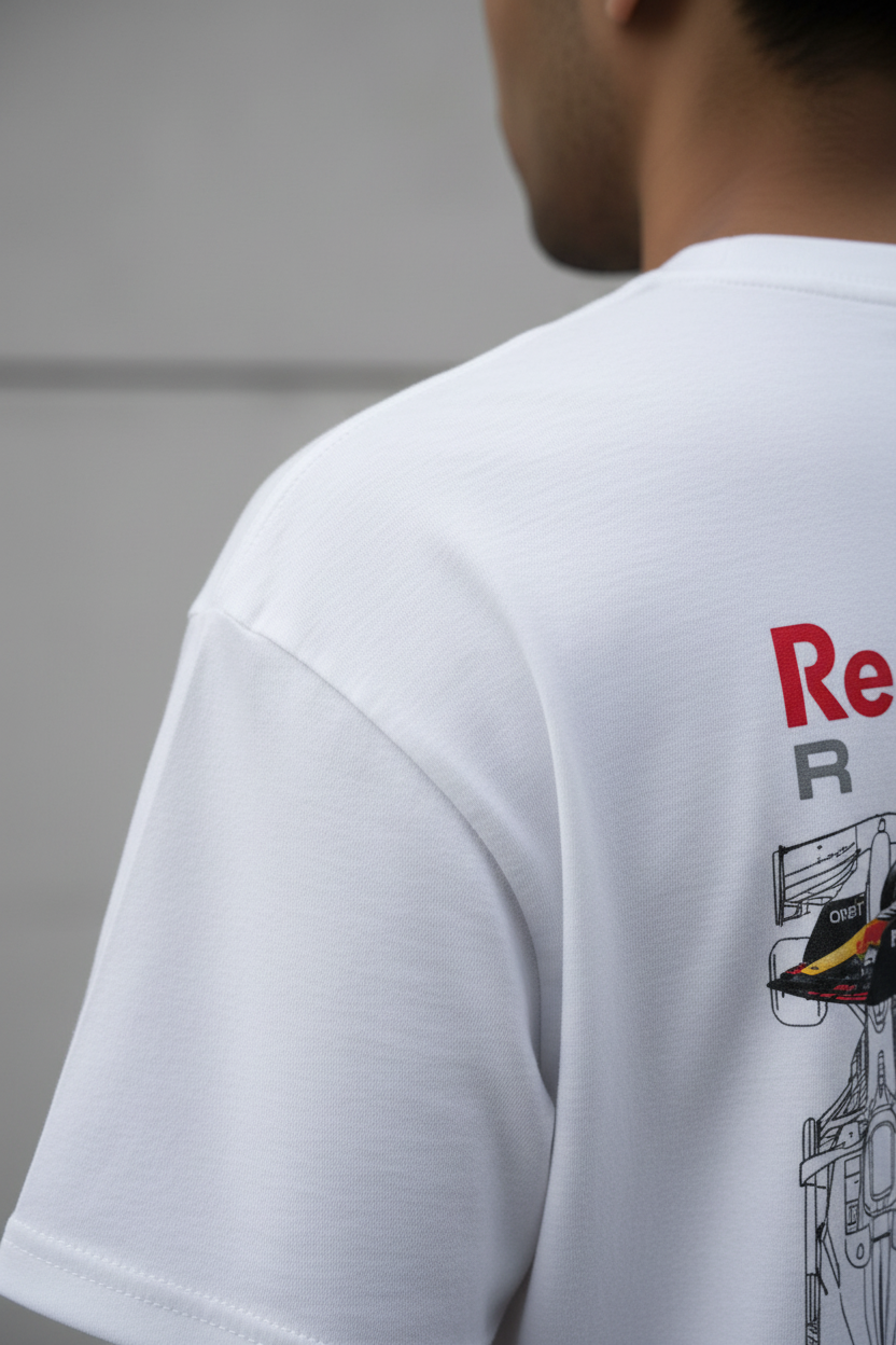 Men's Oversized T-Shirt Red Bull Racing Print