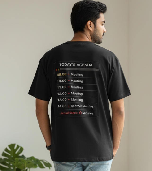 Men's Oversized Corporate Humor Oversized T-Shirt