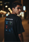 Unisex Oversized T-Shirt Jira never Sleeps Print