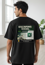 Men's Oversized T-shirt 'Vacay Mode Escaping Excel' Print
