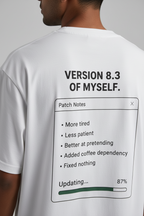 Men's Oversized T-shirt 'Version of Myself' Print