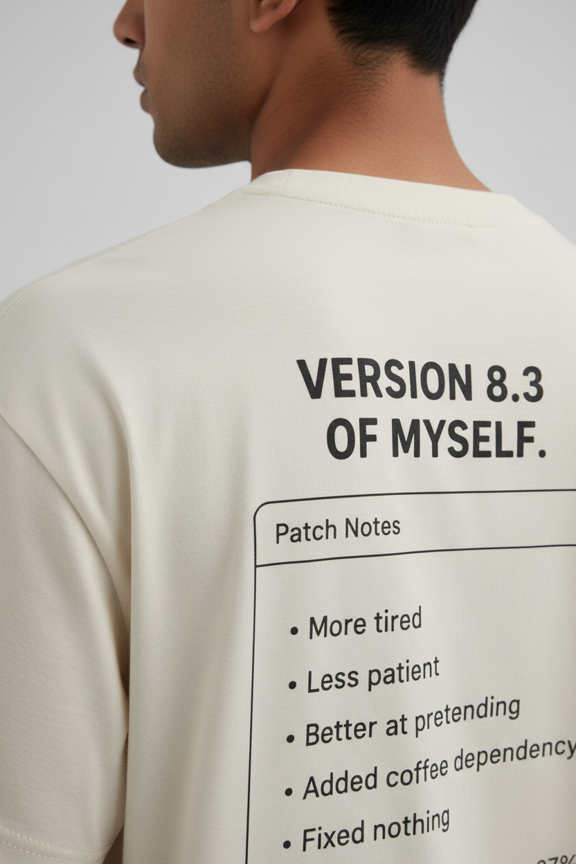 Men's Oversized T-shirt 'Version of Myself' Print