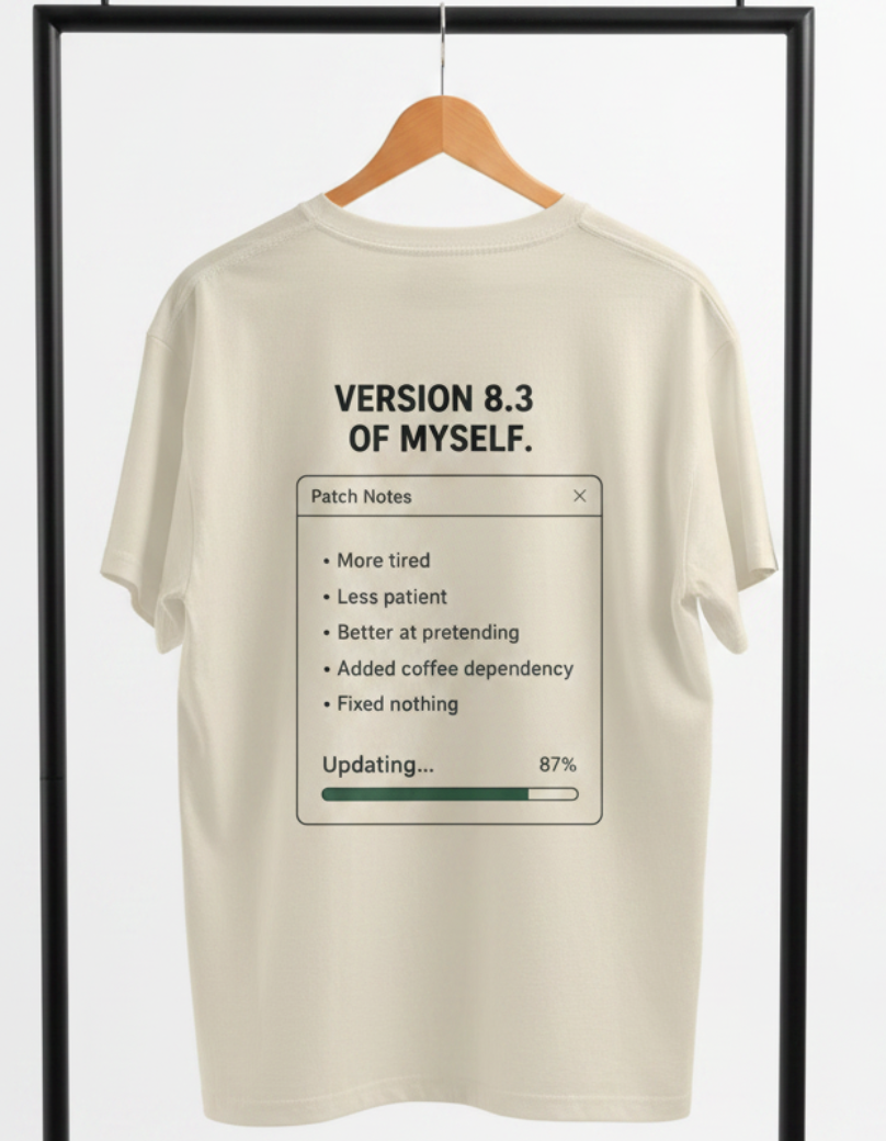 Men's Oversized T-shirt 'Version of Myself' Print