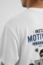 Men's Oversized T-Shirt 'Installing Motivation' Print