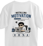 Men's Oversized T-Shirt 'Installing Motivation' Print