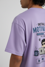 Men's Oversized T-Shirt 'Installing Motivation' Print