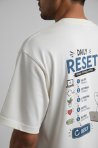 Men's Oversized T-shirt 'Daily Reset' Print