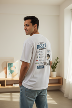 Men's Oversized T-shirt 'Daily Reset' Print