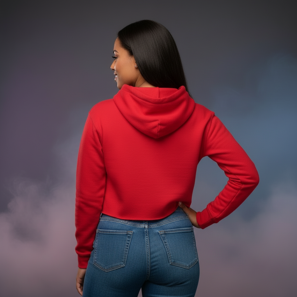 Women’s Crop Hoodie Wild Life Print