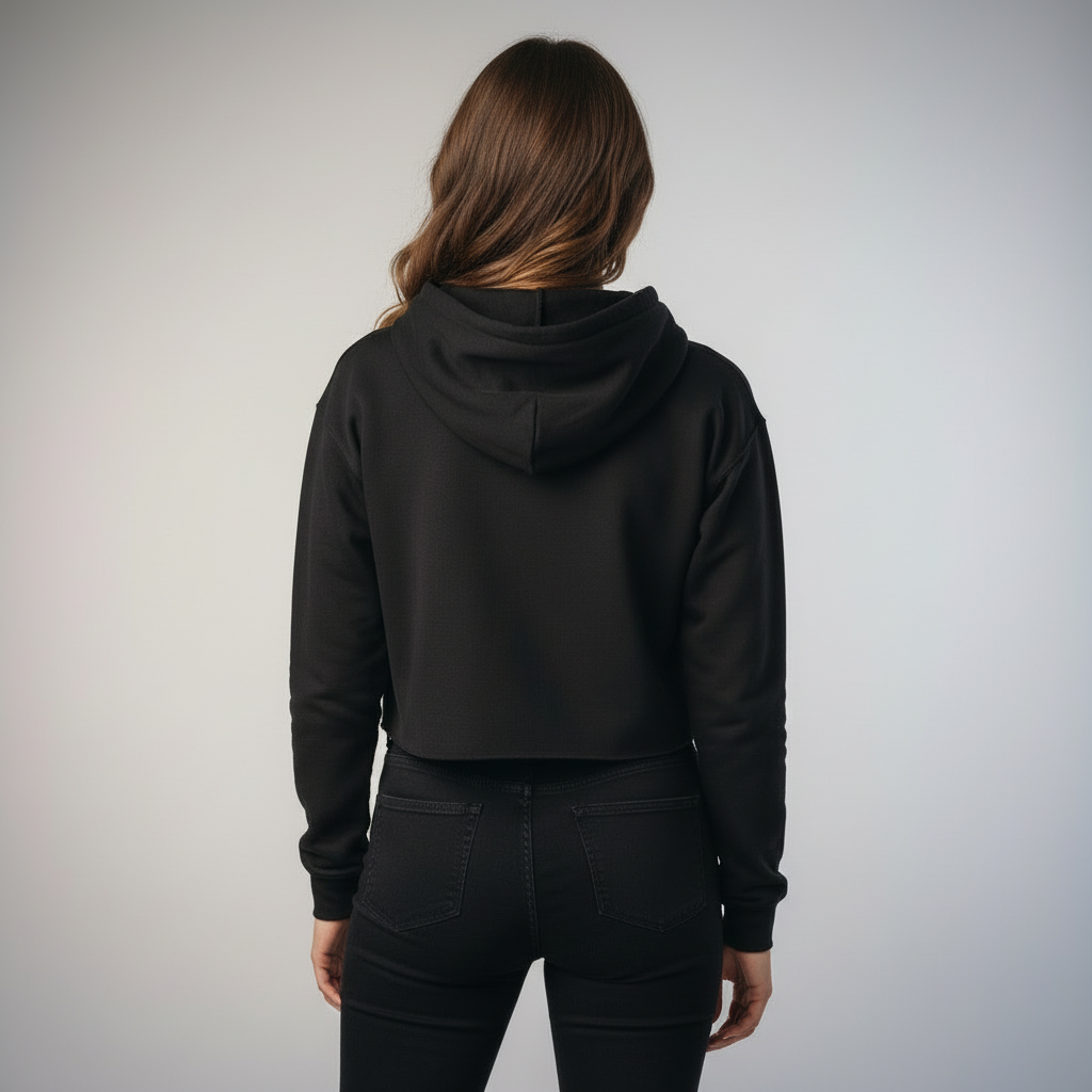 Women's Crop Hoodie Never stop growing print