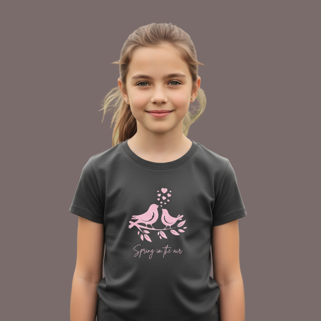 Kids Girl's T-Shirt Bird Print