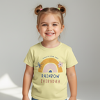 Kids Toddlers  Girl's T-Shirt Rainbow Print