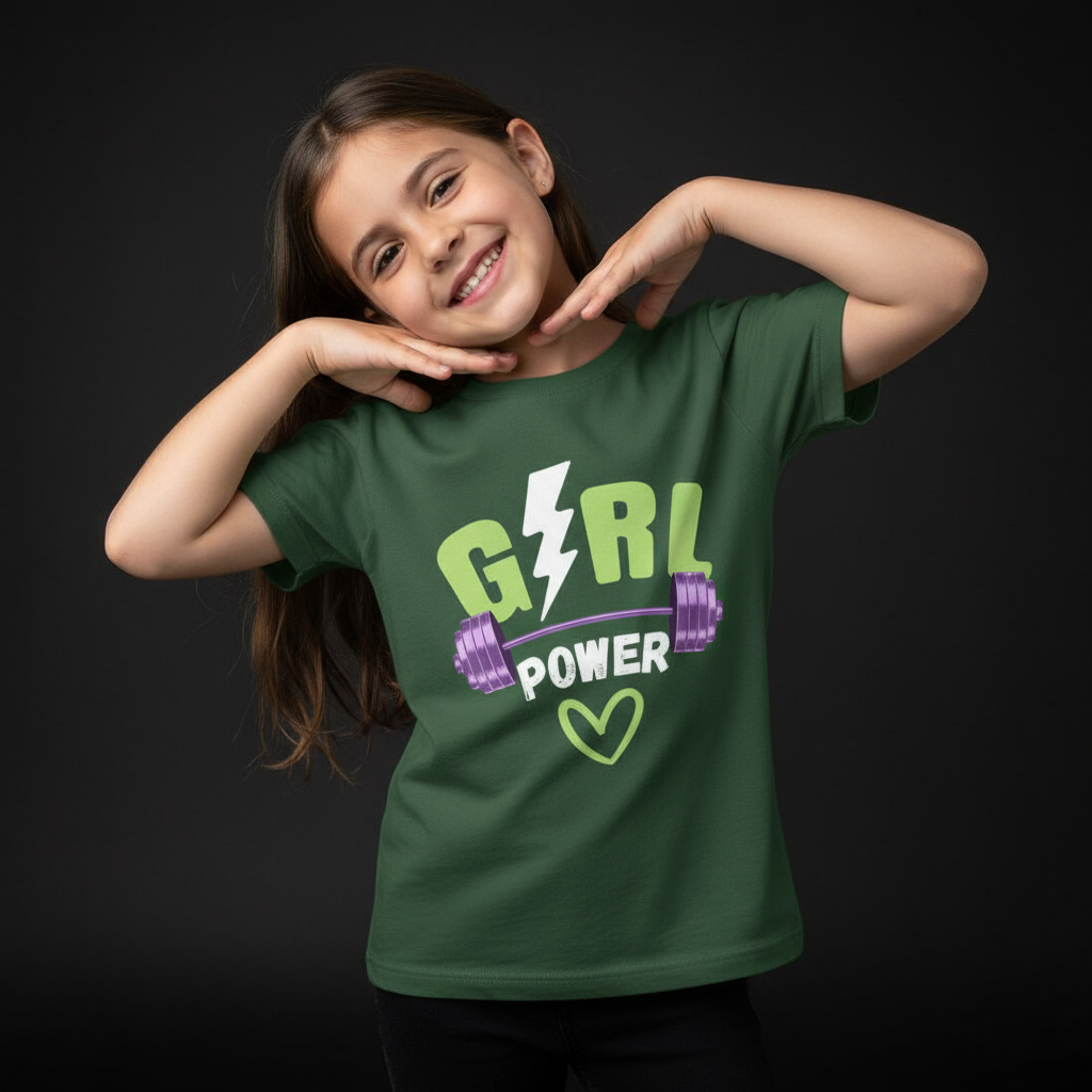 Kids Girl's T-Shirt Girl Power Print