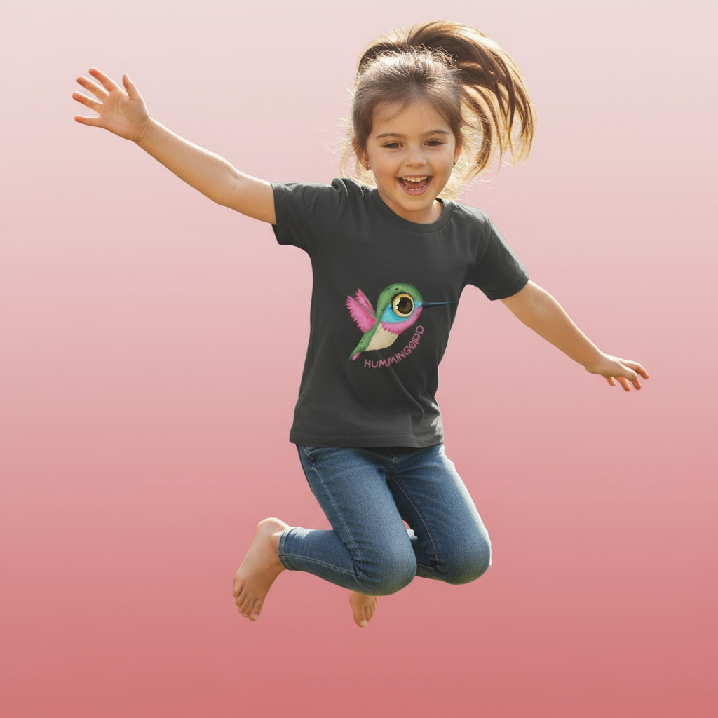Kids Girl's T-Shirt Hummingbird Print