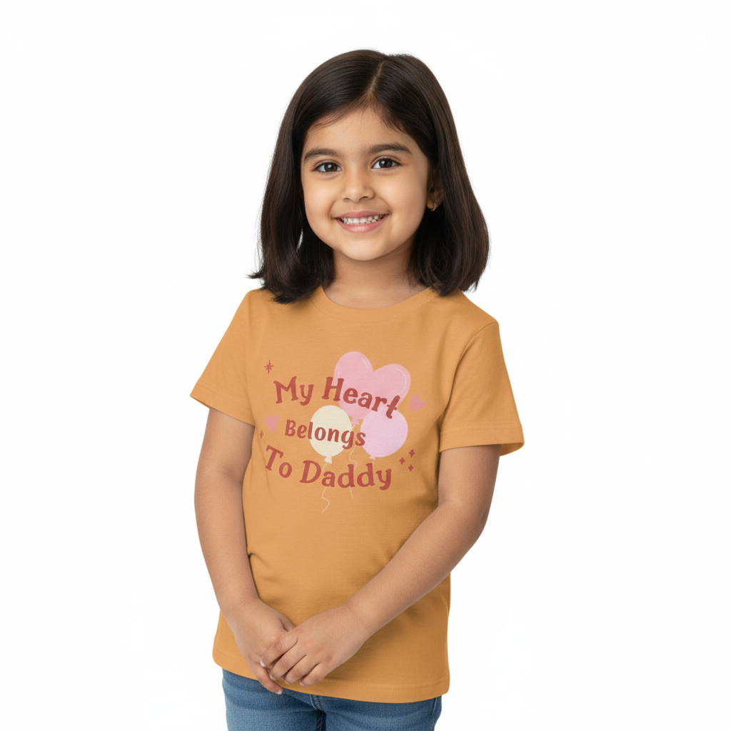 Kids Toddlers Girl's T-Shirt Heart Print