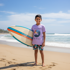 Kids Unisex T-shirt Surfing Beach Print