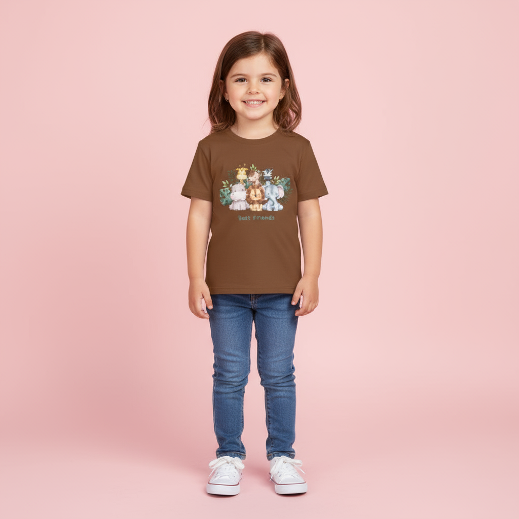 Kids Toddlers Unisex T-shirt Animals Print