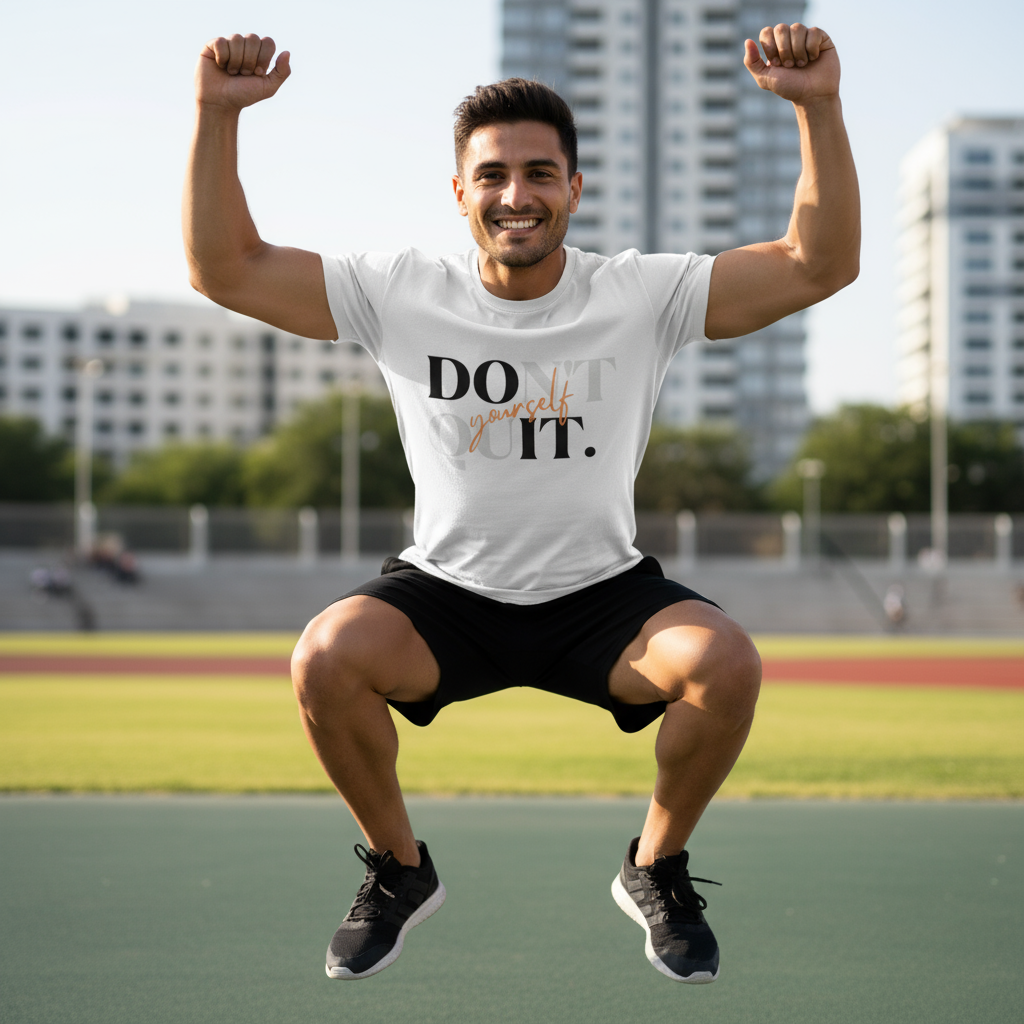 Men's Half Sleeves T-Shirt Deadlifter DIY Print