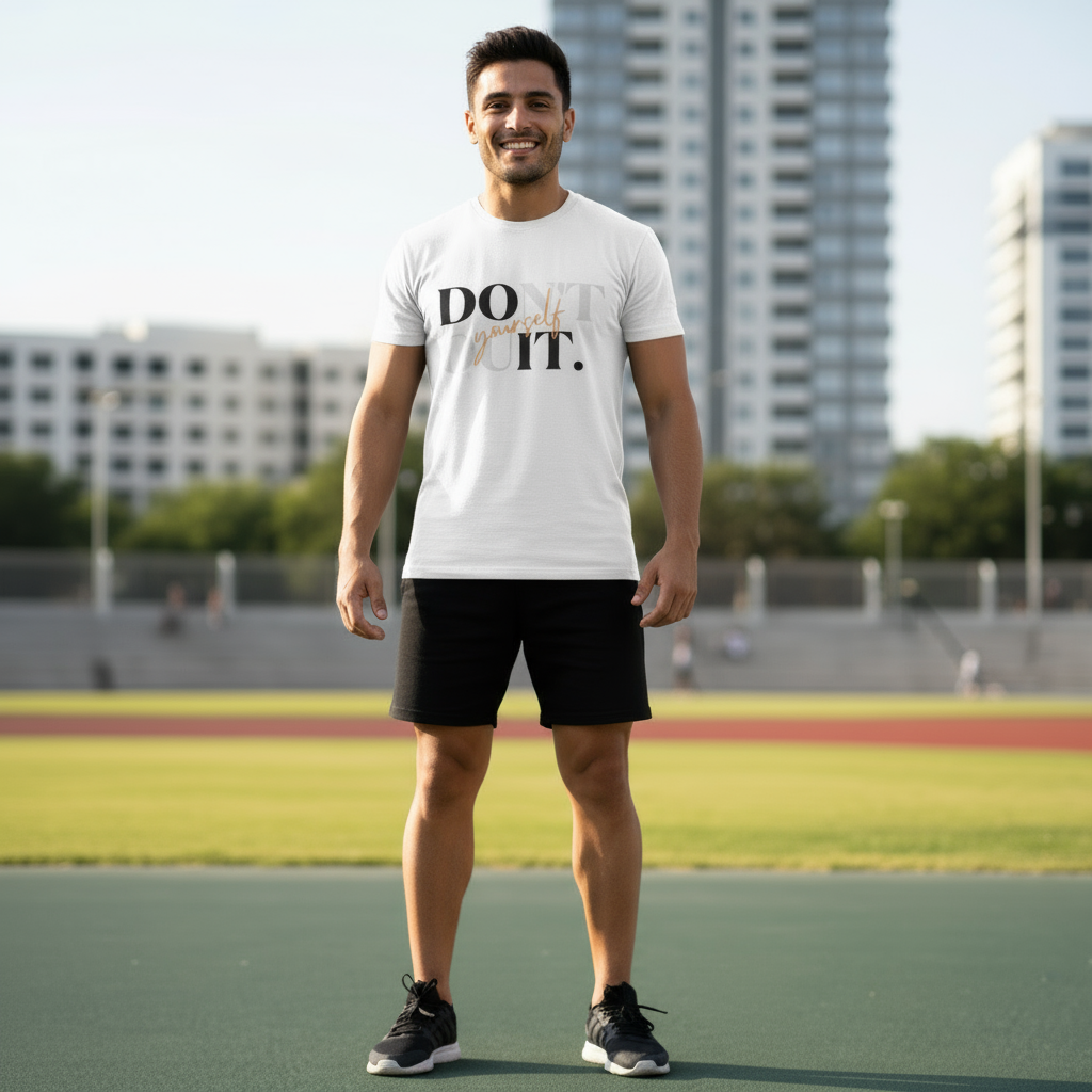 Men's Half Sleeves T-Shirt Deadlifter DIY Print