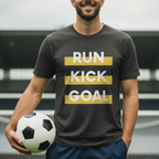 Men's Half Sleeves T-shirt Run Kick Goal T-Shirt