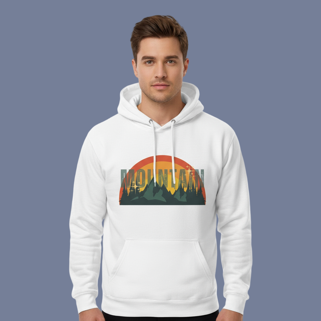 Men's Hoodie Mountain Print