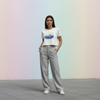 Women's Crop Top Ocean Print