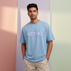Men's Oversized Retro Print T-Shirt