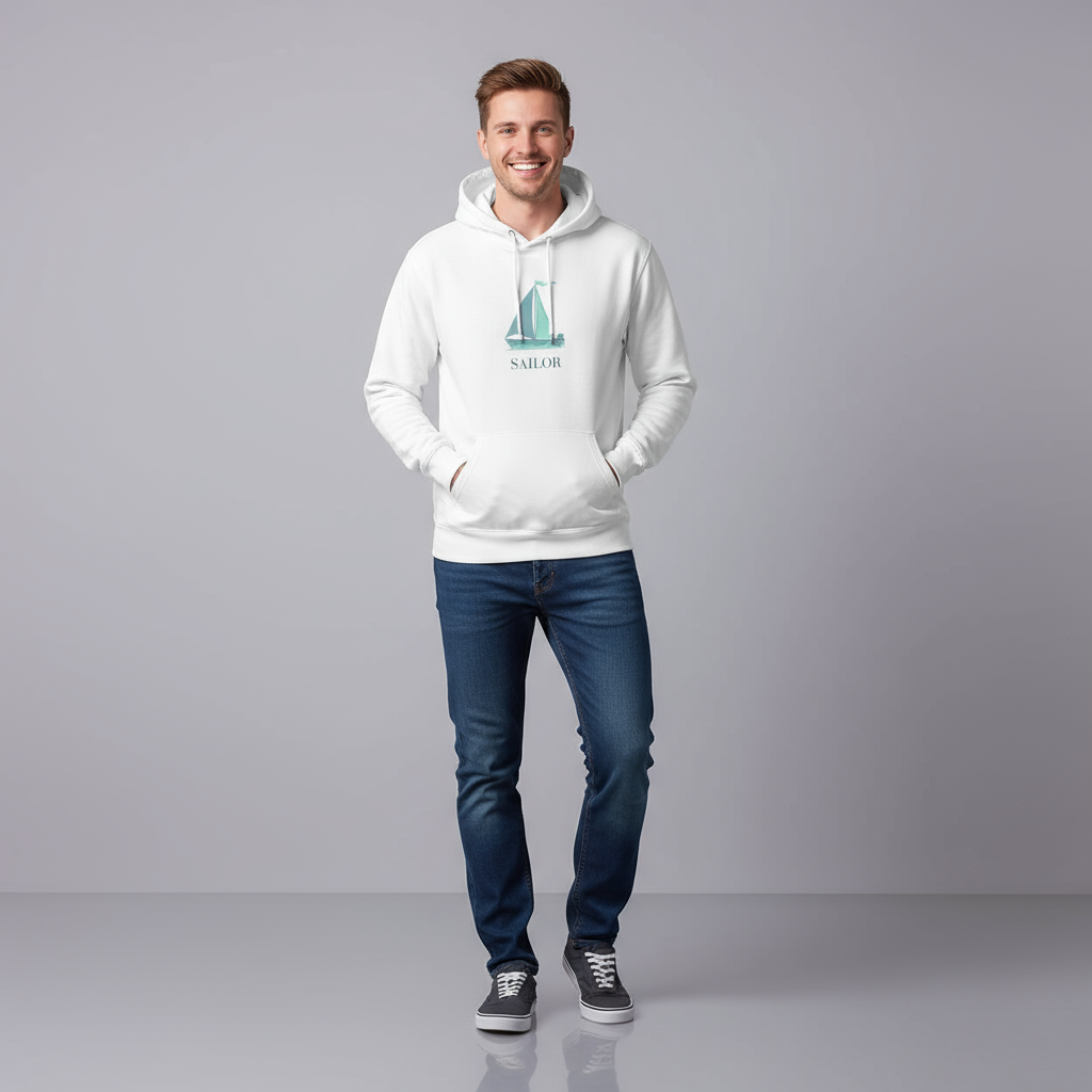 Men's Hoodie Sailor Print