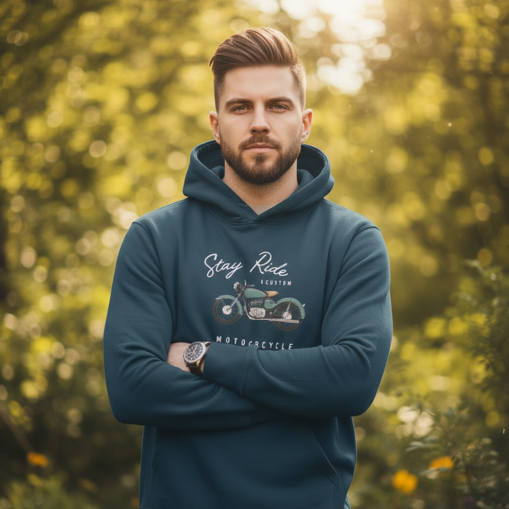 Men's Hoodie Ride Print