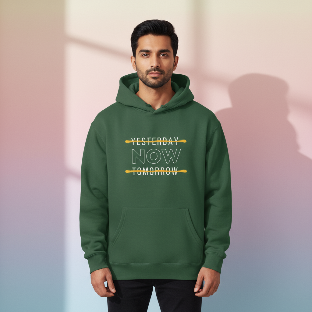 Men's Hoodie Yesterday Now Print