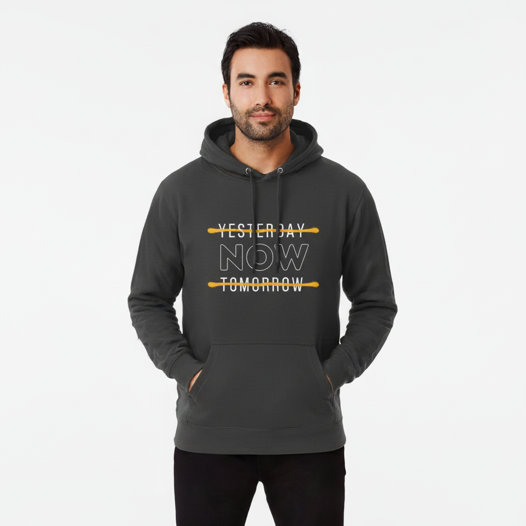Men's Hoodie Yesterday Now Print