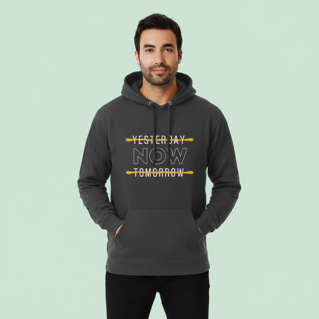 Men's Hoodie Yesterday Now Print