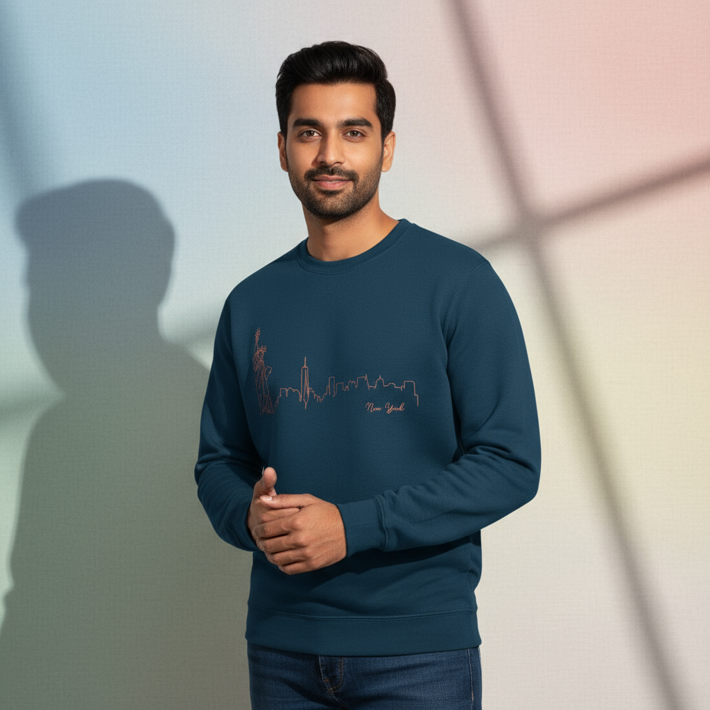 Men's Sweatshirt Statue of Liberty Print