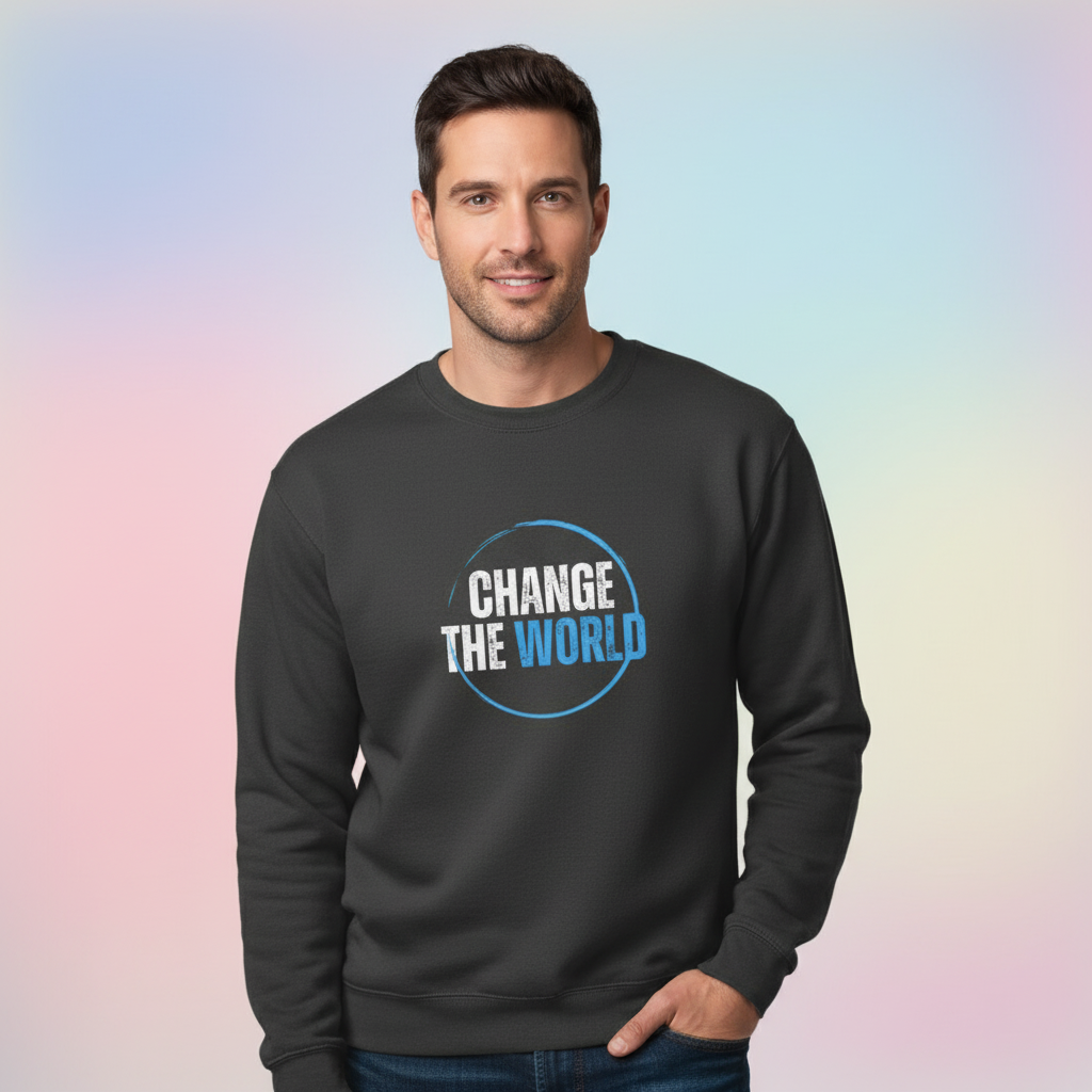 Men's Sweatshirt Change the World Print