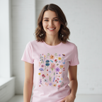 Women's  Short Sleeves T-Shirt Floral Print