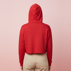 Women's Crop Hoodie Emoticon Print