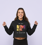 Women's Crop Hoodie Trip Adventure Print