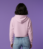 Women's Crop Hoodie Cat Chill Print