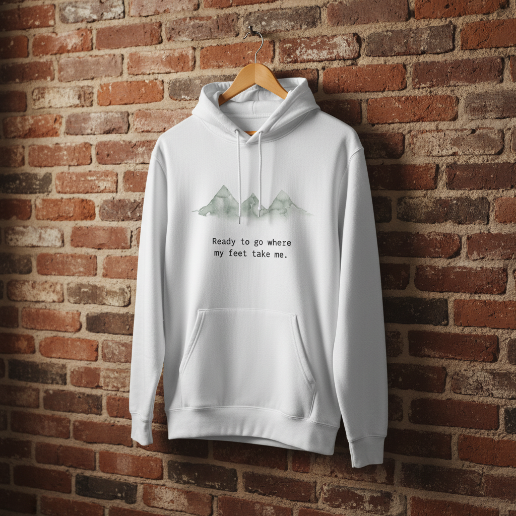 Men's Hoodie Mountain Print
