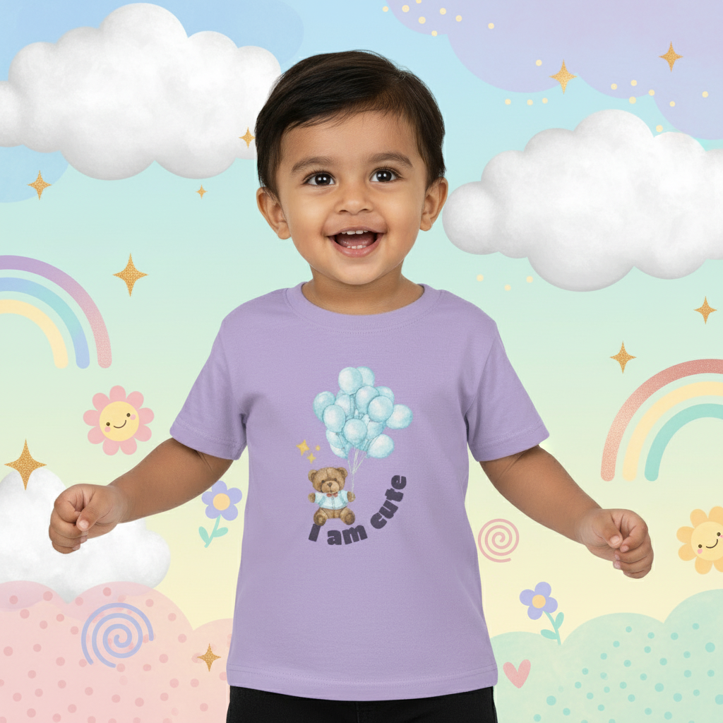 Toddler's T-Shirt I am cute Print