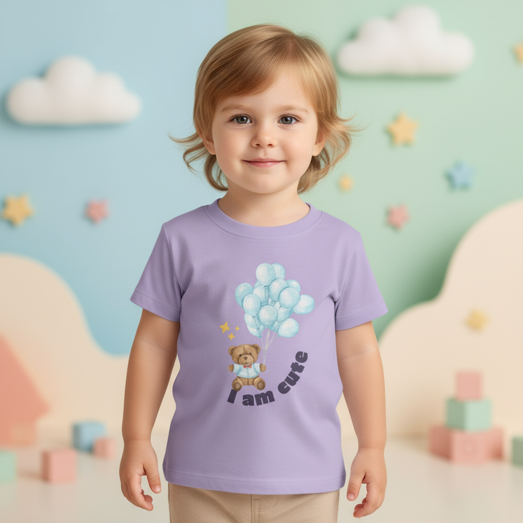 Toddler's T-Shirt I am cute Print