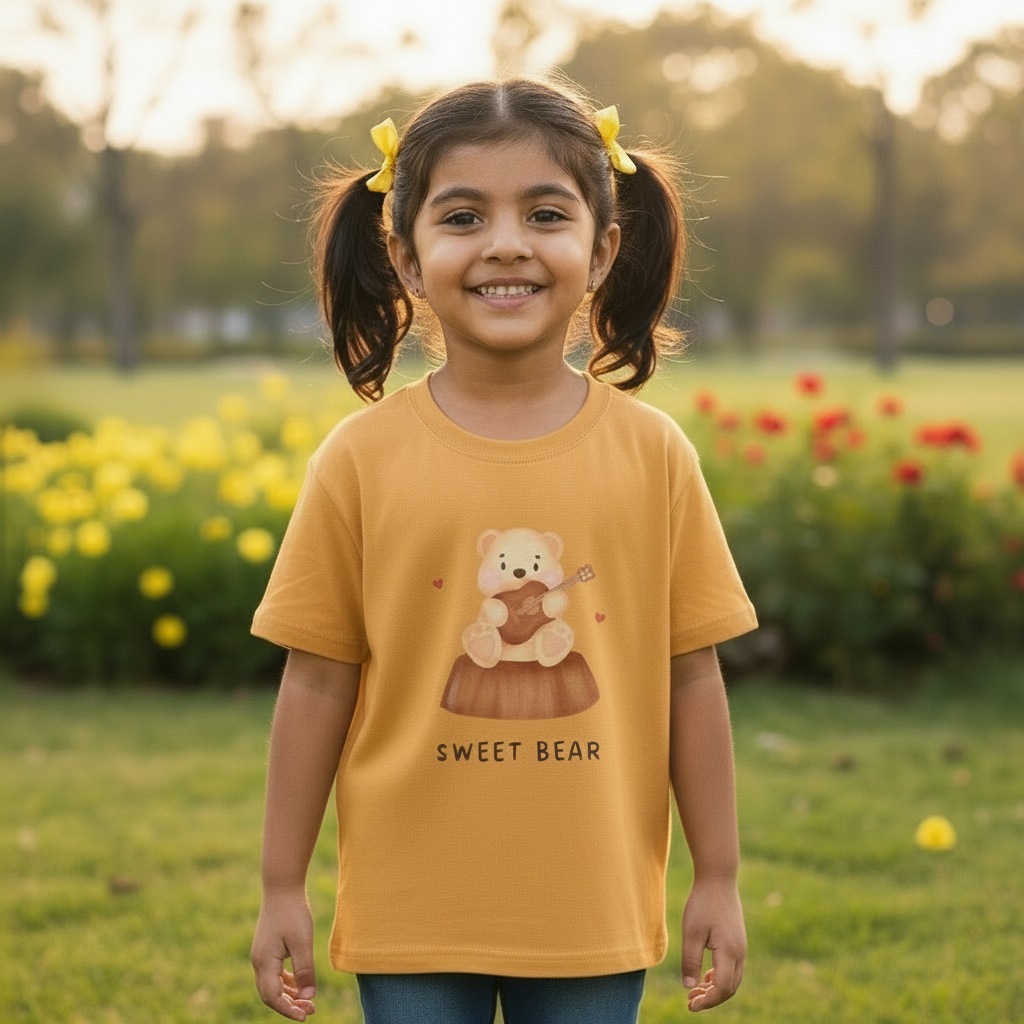 Toddlers T-Shirt Sweet Bear Print