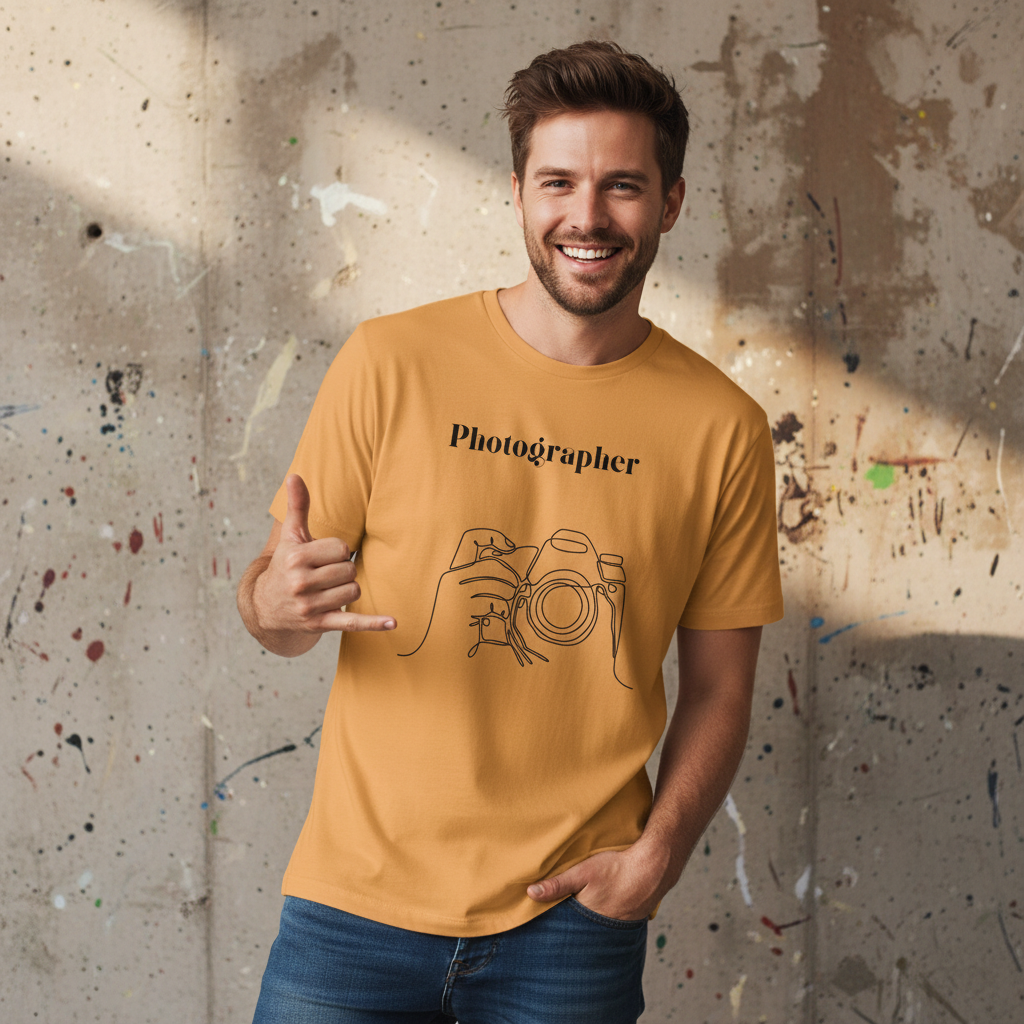 Men's Regular T-Shirt Photographer Print