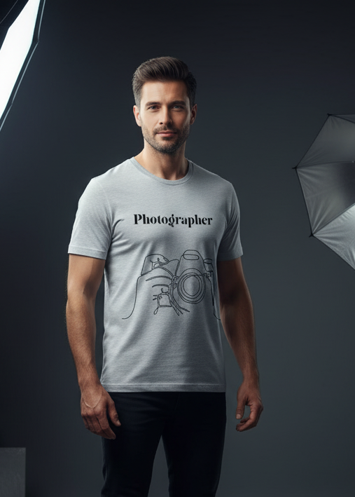 Men's Regular T-Shirt Photographer Print