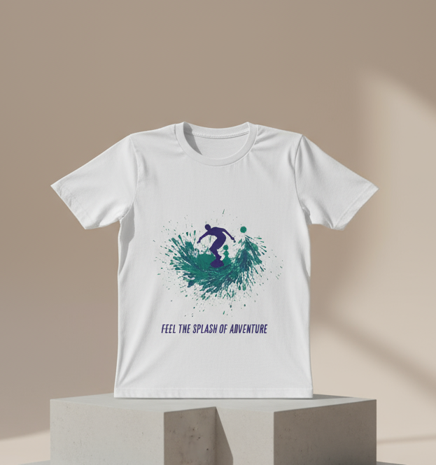 Men's Regular T-Shirt Surfing Print